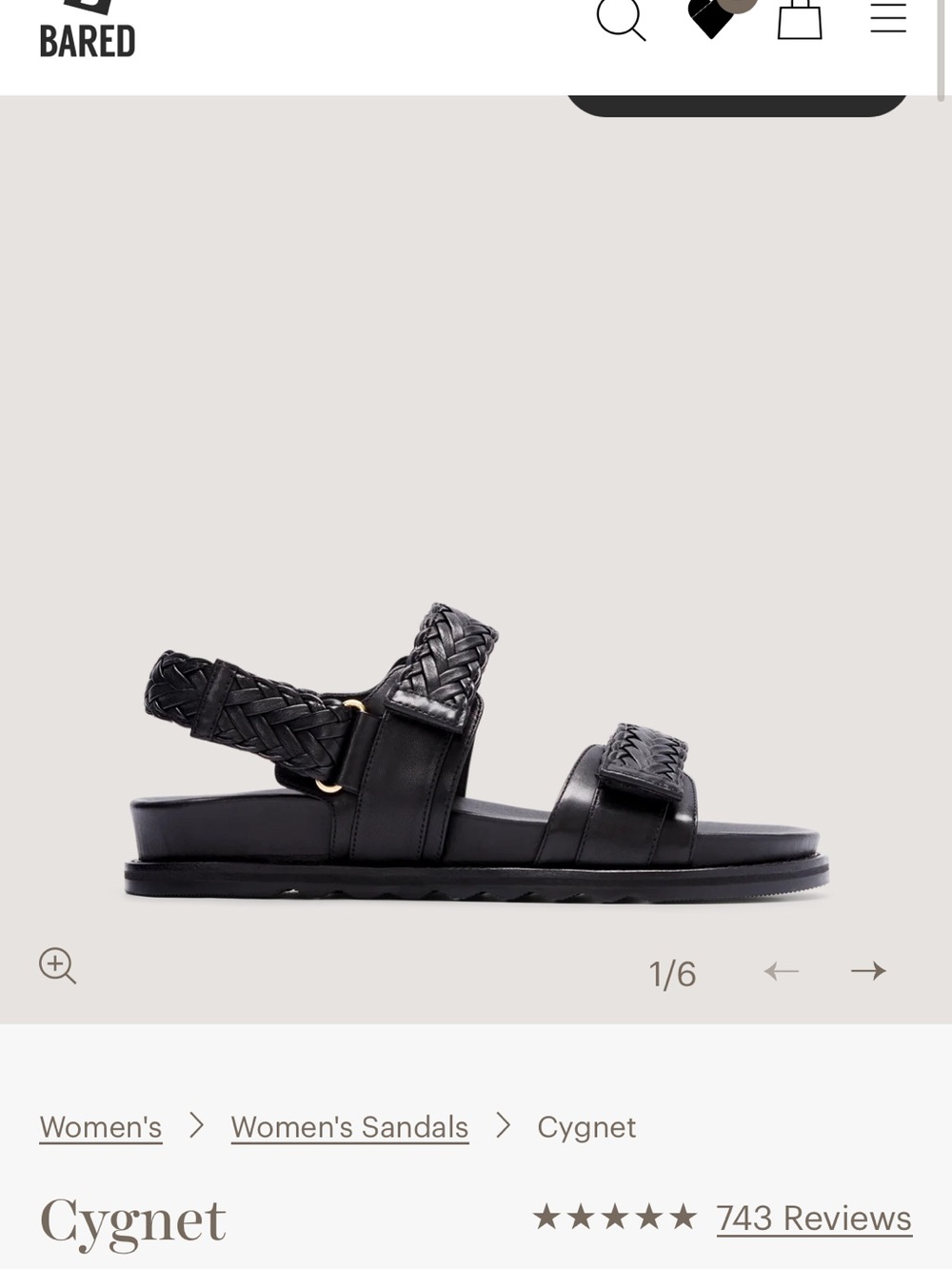 Bared Footwear
Cygnet Black Leather Chunky Sandals